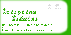 krisztian mikulas business card